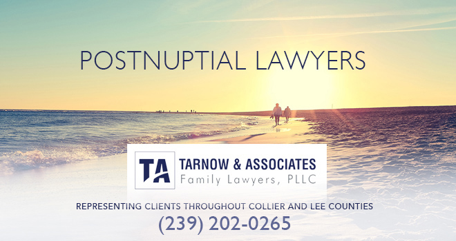 Postnuptial Lawyers in and near Bonita Springs Florida